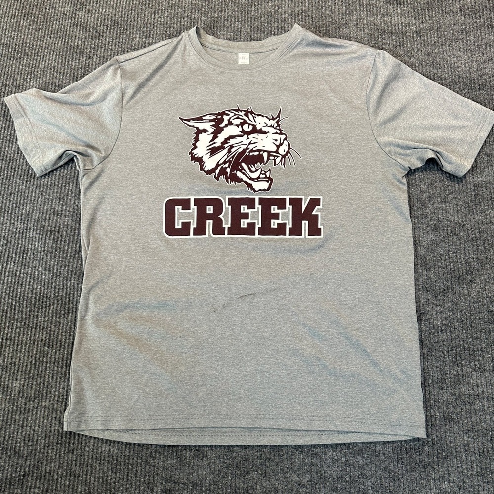 BAW Athletic Wear Creek T-Shirt XL Grey Wildcats Performance‎ Tee